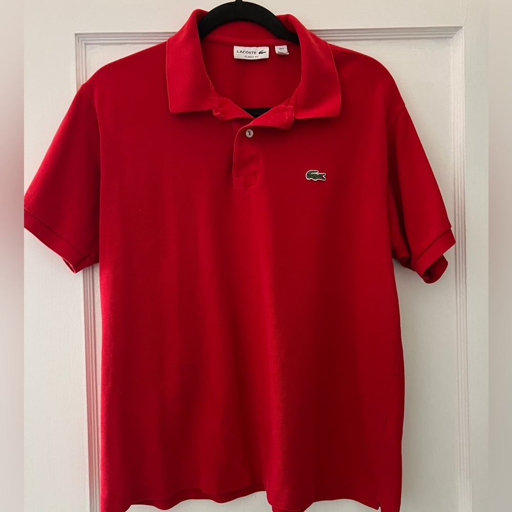Lacoste Classic Fit Polo Shirt Red XL Short Sleeve Cotton